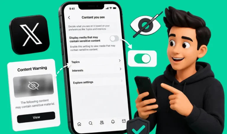 how to turn off content warning on x