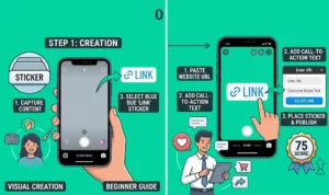 how to add link to instagram story