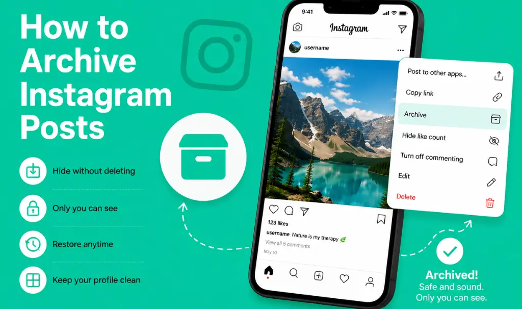 how to archive instagram posts